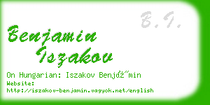 benjamin iszakov business card